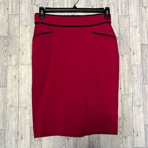 Banana Republic Pencil Red Skirt size 2